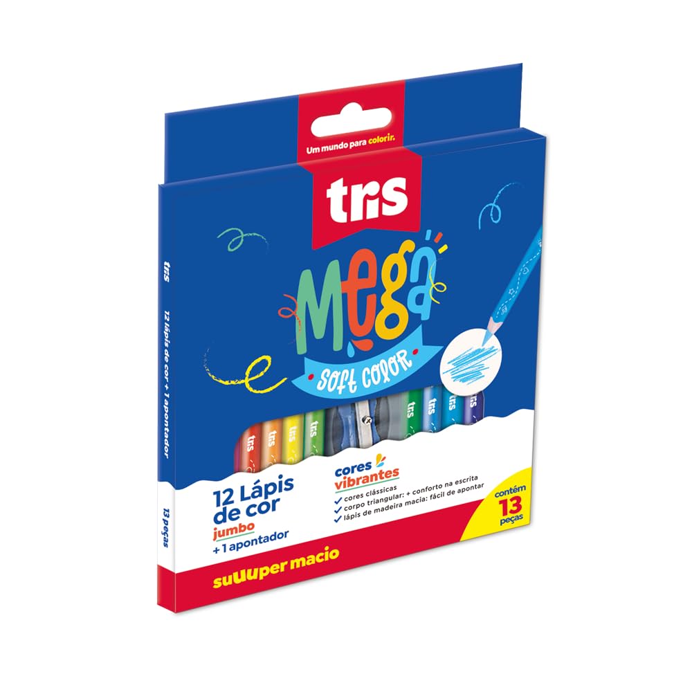 Lápis Cor, Tris, 7897476682341, Multicor, pacote de 12 | Amazon.com.br